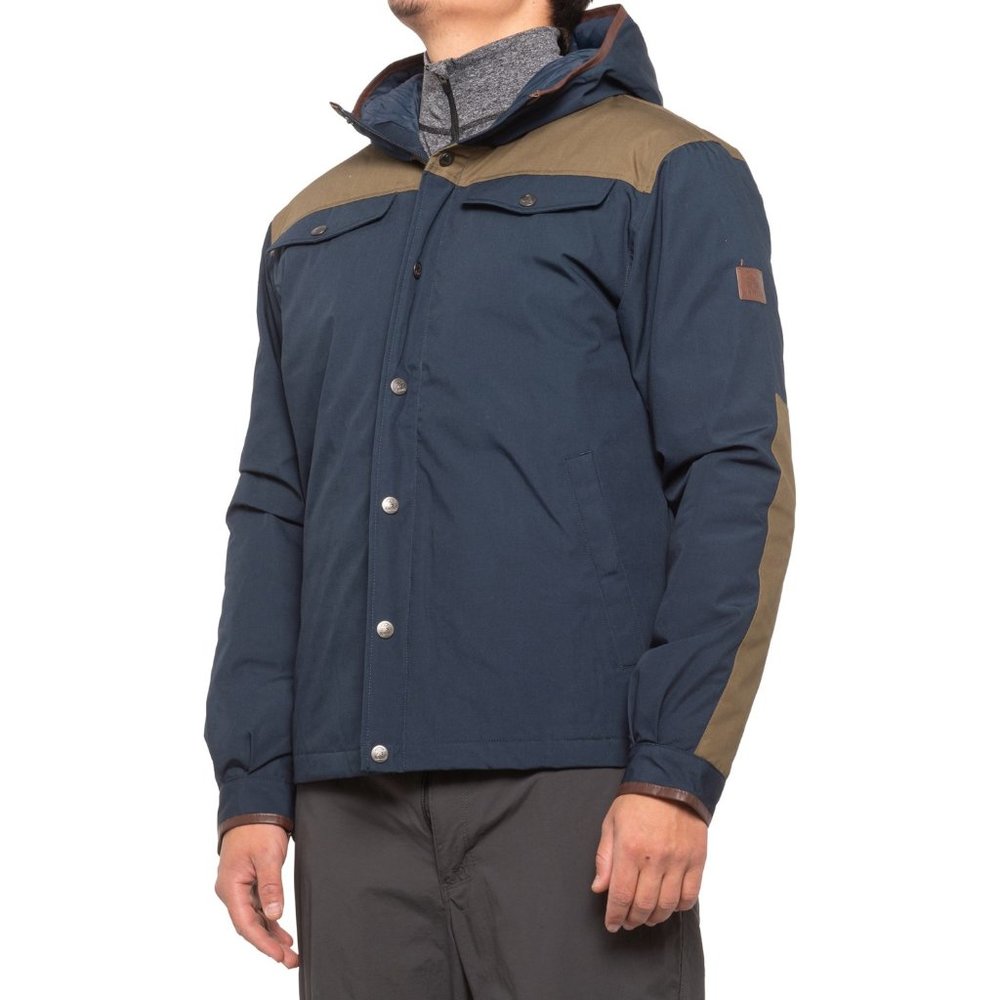 Kamik Braxton Waterproof Insulated Hooded Jacket Navy/Tan. Size Medium